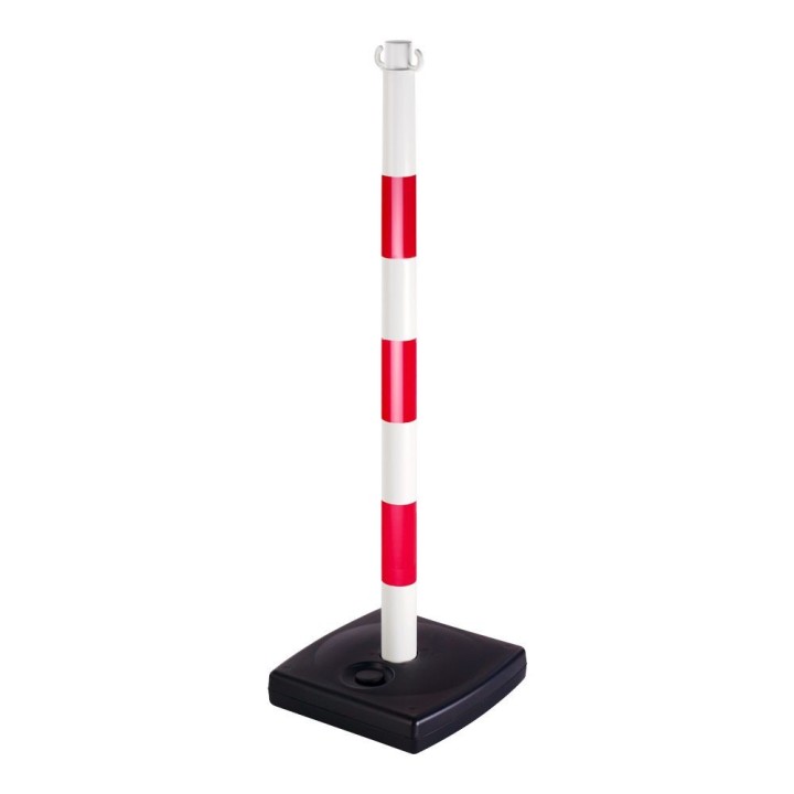 POTEAU PVC SUR SOCLE A LESTER 4KG ROUGE/BLANC