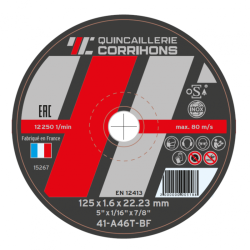 DISQUE A TRONCONNER ACIER/INOX 125X1.6