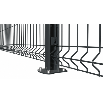 POTEAU PLATINE SOUDE EASYCLIP GRIS