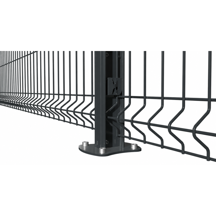 POTEAU PLATINE SOUDE EASYCLIP GRIS