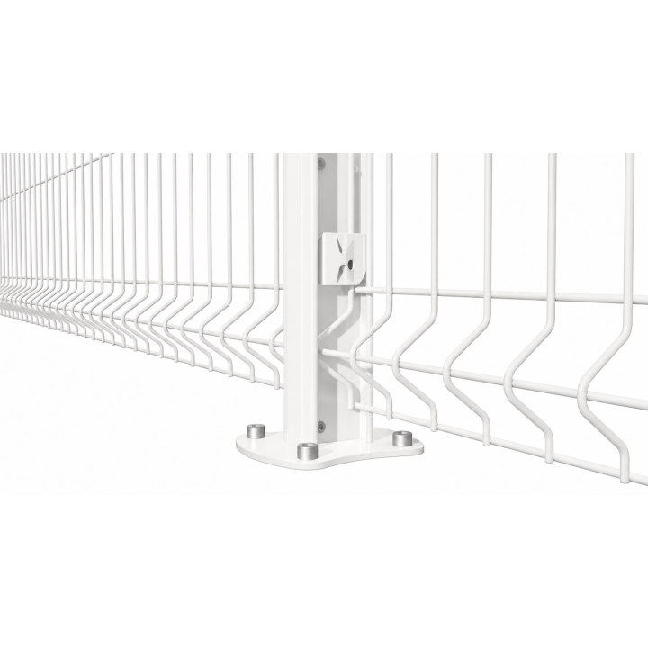 POTEAU PLATINE SOUDE EASYCLIP BLANC