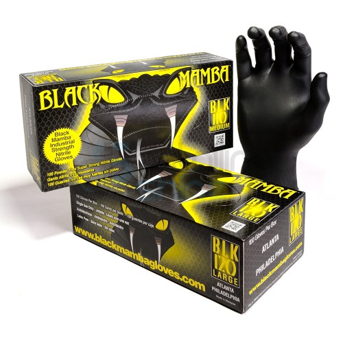 BOITE 100 GANTS JETABLES NITRILE NOIR M