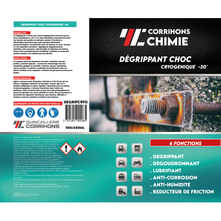 CARTON DE 12 BOMBES DEGRIPPANT CRYOGENIQUE