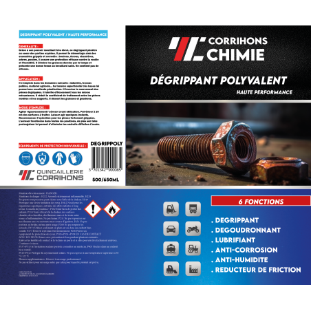 CARTON DE 12 BOMBES DEGRIPPANT POLYVALENT