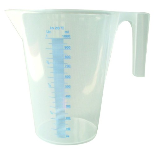 PICHET DOSEUR PLASTIQUE TRANSLUCIDE 1L