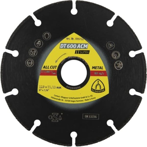 DISQUE A TRONC.DT600ACM 125X1.3X22.23MM 