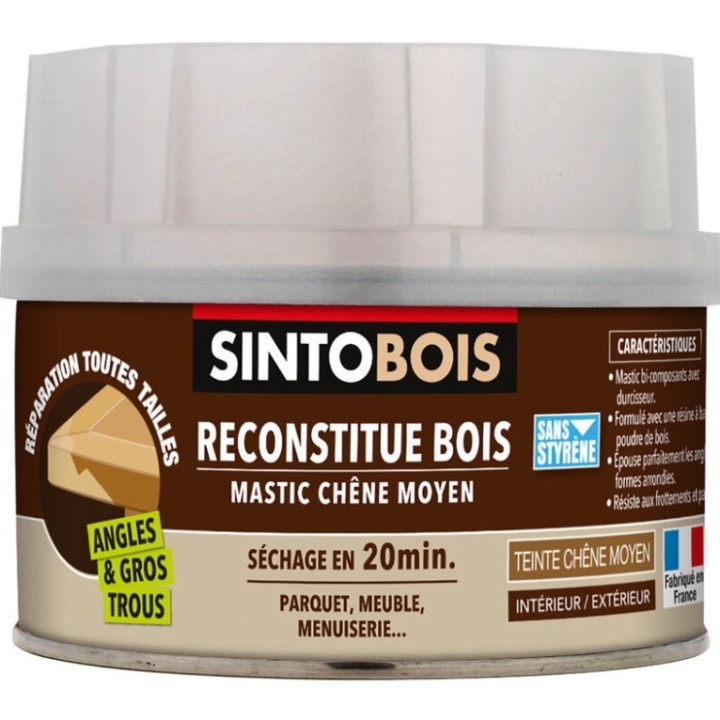SINTO MASTIC + DURCISSEUR TEINTE CHENE CLAIR 190GR