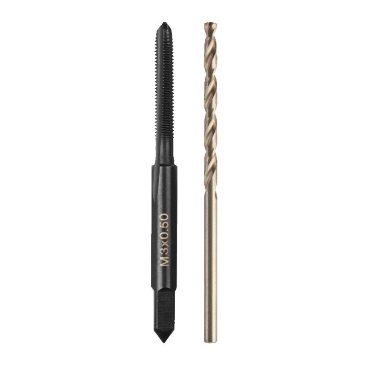 TARAUD M3-0.5 + FORET 2.5 MM 2 PCS