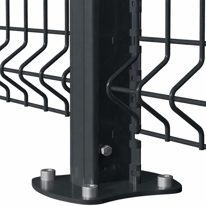 POTEAU PROFIX SUR PLATINE GRIS