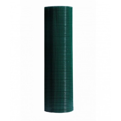 ROULEAU 25M GRILLAGE VOLIERE PLASTIFIE VERT